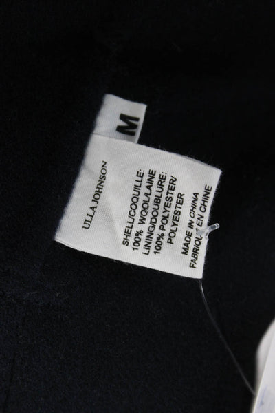 Ulla Johnson Womens Wool Blue Basic Jacket Tie Long Sleeve Size M