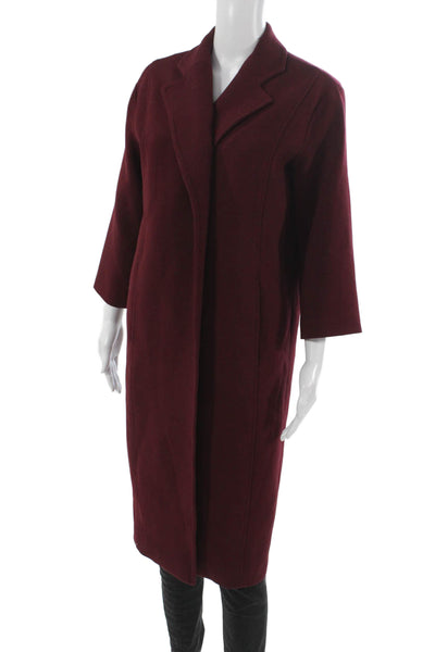 Toccin Womens Red Overcoat 3/4 Sleeve Polyester Blend Size XS