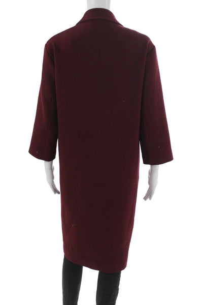 Toccin Womens Red Overcoat 3/4 Sleeve Polyester Blend Size XS