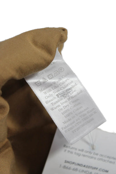 Everlane Women Trapeze Swing Dress Brown Mock Neck Short Sleeve Size S