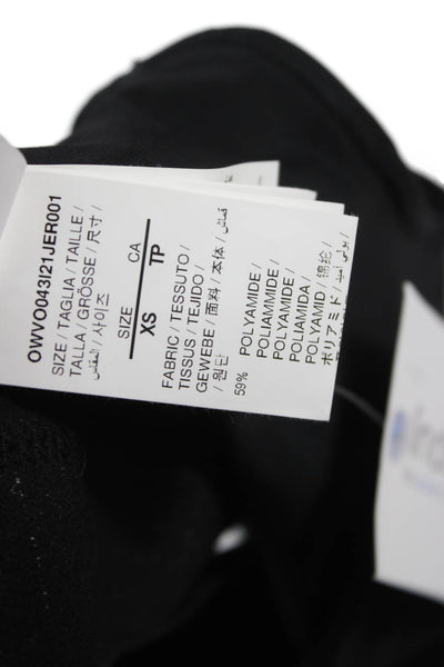 Off White Womens Cut Out Pullover Sports Bra Black Size Extra Small