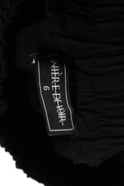 Maniere De Voir Women Black Jogger Pants Drawstring Size 6