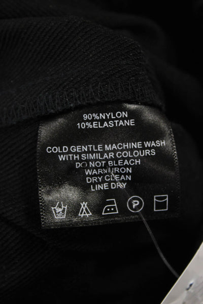 Maniere De Voir Women Black Jogger Pants Drawstring Size 6