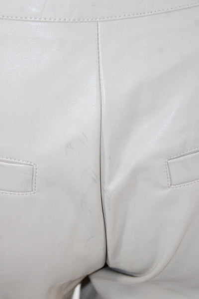 Maniere De Voir Womens Beige Ankle Pants Buckle 55% Polyester Size 6