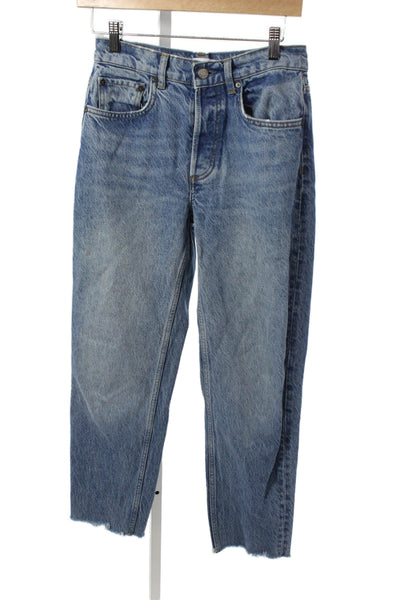 Boyish Womens Blue High Rise Straight Jeans Size 25