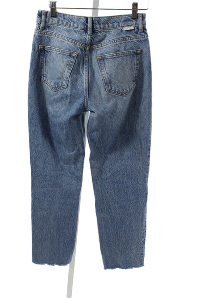 Boyish Womens Blue High Rise Straight Jeans Size 25