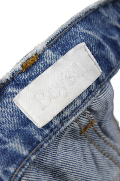 Boyish Womens Blue High Rise Straight Jeans Size 25