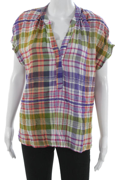 Pilcro Anthropologie Women Tunic Multicolor V-Neck Cotton Size L