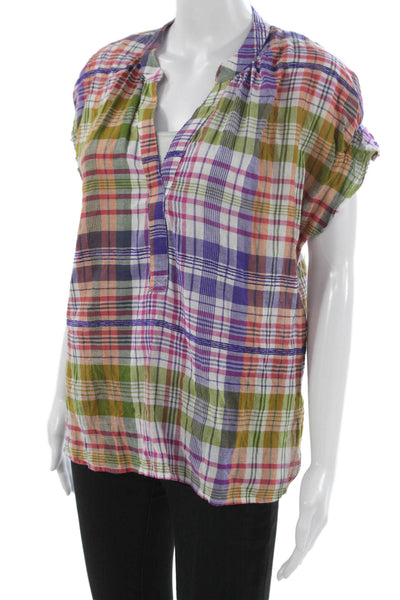 Pilcro Anthropologie Women Tunic Multicolor V-Neck Cotton Size L