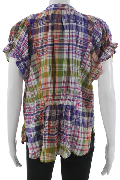 Pilcro Anthropologie Women Tunic Multicolor V-Neck Cotton Size L