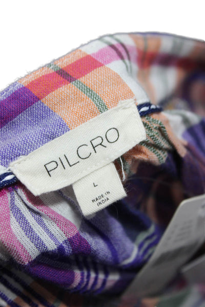 Pilcro Anthropologie Women Tunic Multicolor V-Neck Cotton Size L