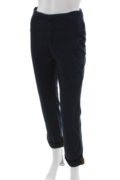Lysse Women Blue Cotton Solid Jeggings Size M