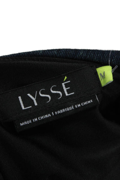 Lysse Women Blue Cotton Solid Jeggings Size M