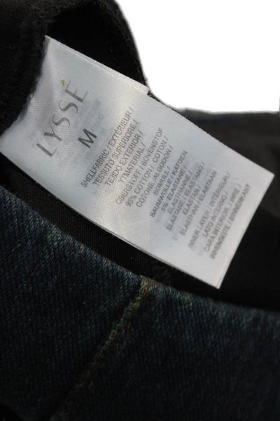 Lysse Women Blue Cotton Solid Jeggings Size M