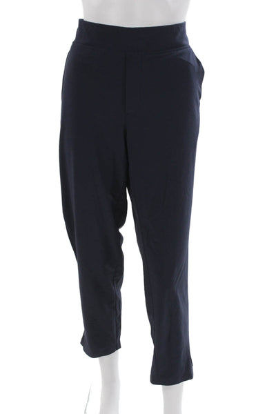 Athleta Womens Ankle Pants Blue Polyester Pull On Size 12