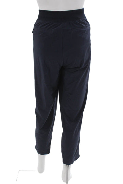 Athleta Womens Ankle Pants Blue Polyester Pull On Size 12