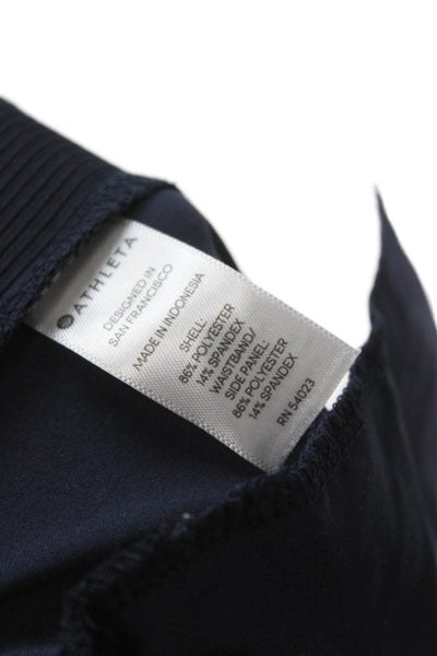 Athleta Womens Ankle Pants Blue Polyester Pull On Size 12