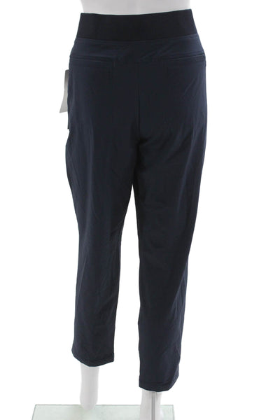 Athleta Womens Blue Jogger Pants Drawstring 86% Recycled Polyester Size 12