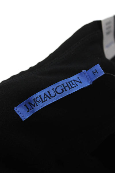 J. Mclaughlin Womens Black Dress Pants Rayon Pull On Inseam 28 Size M