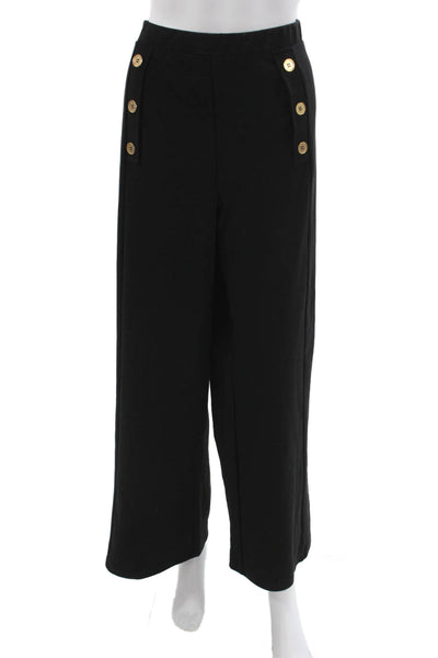 Saint + Sofia Womens Dress Pants Black Polyester Pull On Size 12