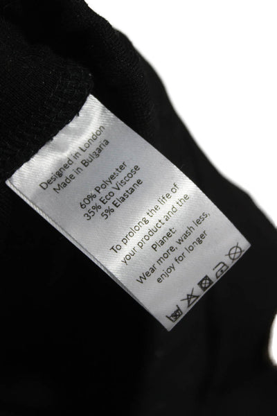 Saint + Sofia Womens Dress Pants Black Polyester Pull On Size 12