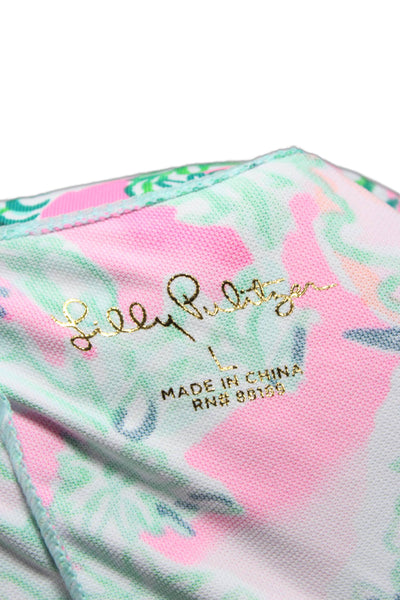 Lilly Pulitzer Women Shift Dress Multicolor Boat Neck Long Sleeve Knee Size L