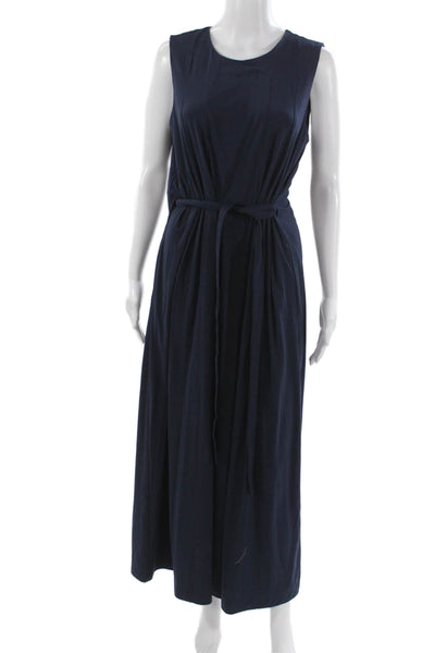 J. Mclaughlin Womens Maxi Dress Blue Sleeveless Round Neck Button Size M