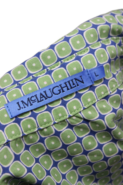 J. Mclaughlin Women Shirt Dress Green Long Sleeve Midi Size L
