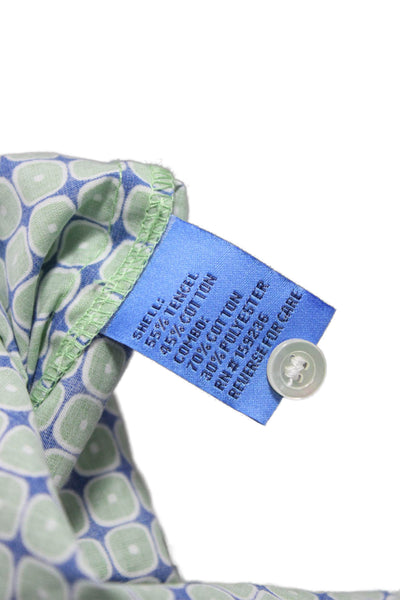 J. Mclaughlin Women Shirt Dress Green Long Sleeve Midi Size L