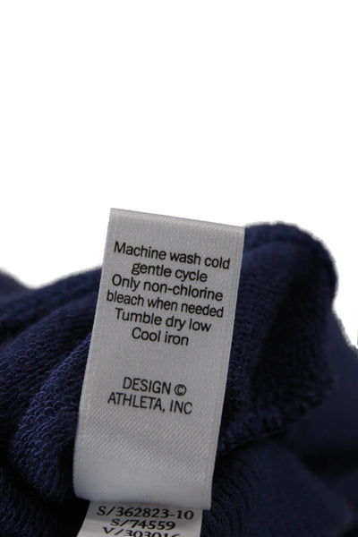 Athleta Womens Shift Dress Blue Long Sleeve Crew Neck Modal Size M