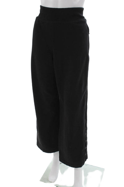 Athleta Womens Black Sweatpants Pull On Cotton Blend Size L