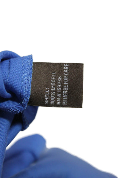 J. Mclaughlin Women Shift Dress Blue Lyocell Sleeveless Knee Length Size L