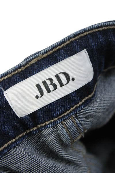 JBD Women Straight Jeans Blue High Rise Cotton 28 Inseam Size 31