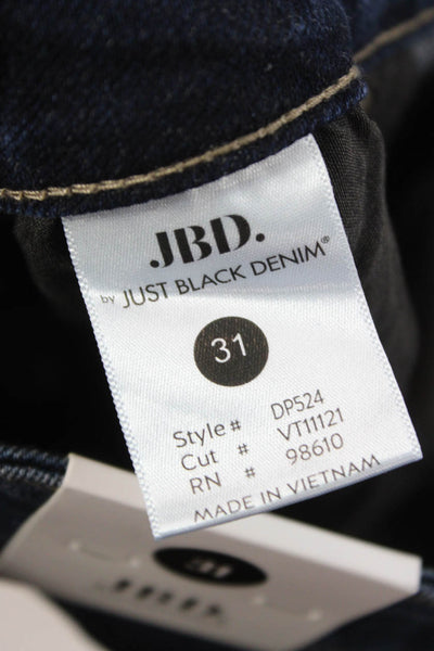 JBD Women Straight Jeans Blue High Rise Cotton 28 Inseam Size 31