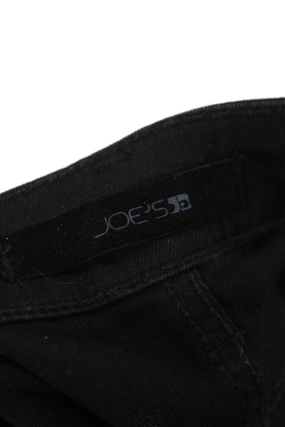 Joes Jeans Women Black Ankle Jeans Button Mid Rise Size 32
