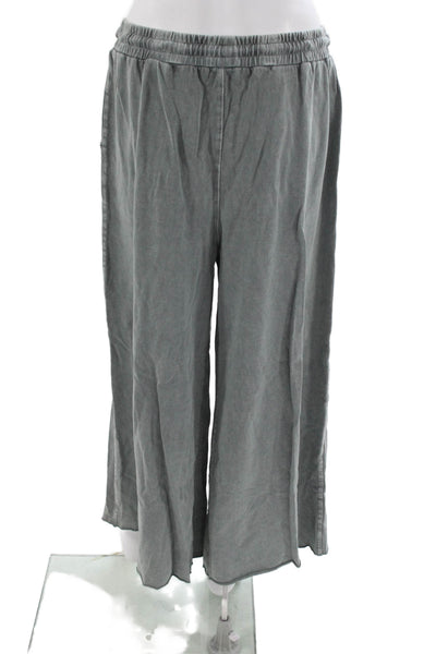 Easel Women Green Cotton Sweatpants Drawstring Inseam 27 Size L