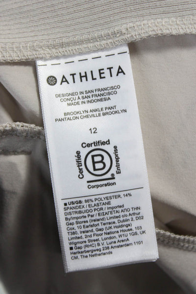 Athleta Womens Beige Ankle Pants Size 12