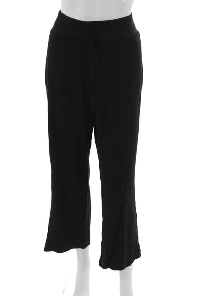 Athleta Women Black Modal Drawstring Sweatpants Size L