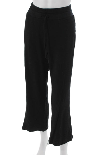 Athleta Women Black Modal Drawstring Sweatpants Size L
