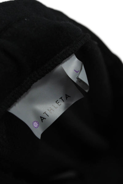 Athleta Women Black Modal Drawstring Sweatpants Size L