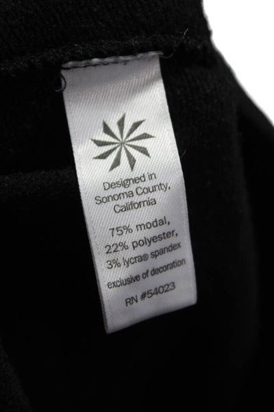 Athleta Women Black Modal Drawstring Sweatpants Size L