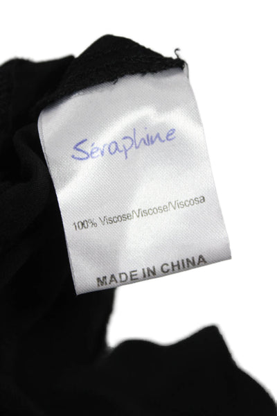 Seraphine Women Maternity Trapeze Dress Black Scoop Neck Mini Size 2