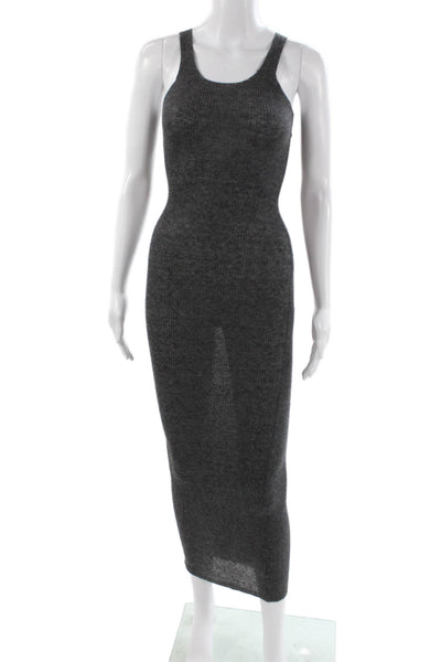 T Alexander Wang Womens Bodycon Gray Long Scoop Neck Sleeveless Dress Size XS