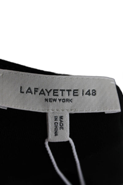 Lafayette 148 New York Women Shift Dress Gray Short Sleeve Knee Size L