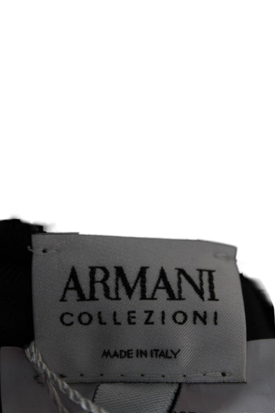 Armani Collezioni Women Straight Pencil Skirt Gray Virgin Wool Size 50