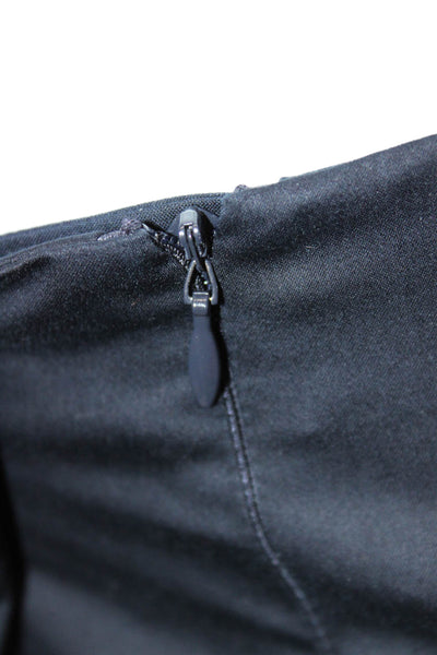 Lafayette 148 New York Womens Cropped Cotton Pants Blue Zip Size 14