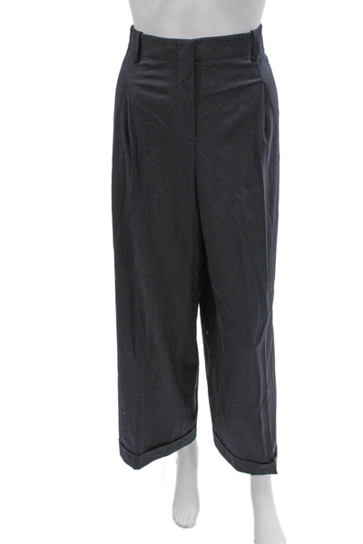 Lafayette 148 New York Women Dress Pants Gray Virgin Wool Petite Size 14