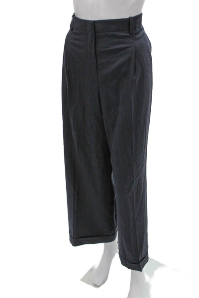 Lafayette 148 New York Women Dress Pants Gray Virgin Wool Petite Size 14
