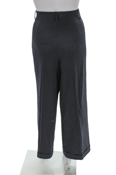 Lafayette 148 New York Women Dress Pants Gray Virgin Wool Petite Size 14