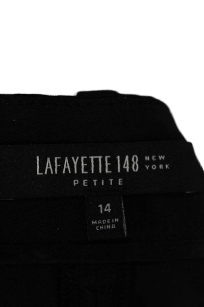 Lafayette 148 New York Women Dress Pants Gray Virgin Wool Petite Size 14